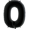 Balão Número 0 Preto Balão Número 0 Preto